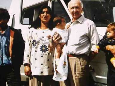 Yvon Massardier avec la famille Weiss